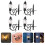 8Pcs Black Mini Wall Lamp Model LED Lights for Micro Landscaping Decor 6