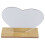 2Pcs Durable Acrylic Irregular Desk Mirror with Wooden Base for Vanity 2