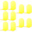10Pcs Yellow Plastic Bookends L-Shaped Desktop Book Organizer for Home 11