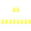 10Pcs Yellow Plastic Bookends L-Shaped Desktop Book Organizer for Home 5