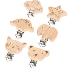 12Pcs Wood Clip Holders Baby Soothing Teething Toys