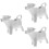 3Pcs Ceramic Milk Jug White Coffee Creamer Jug for Dining 9