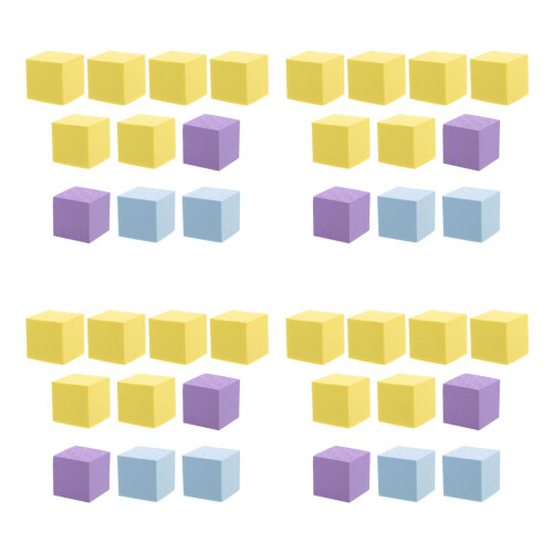 40Pcs Colorful Eva DIY Cube Blocks for Crafting, Learning and Play 1