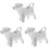 3Pcs Ceramic Milk Jug White Coffee Creamer Jug for Dining 5