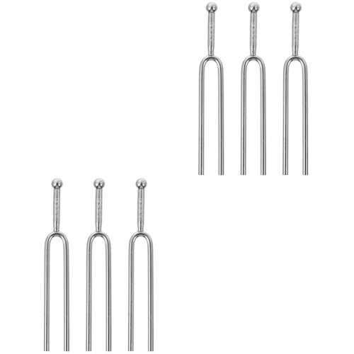6Pcs Compact Silver Guitar Tuning Forks for Music Players 2
