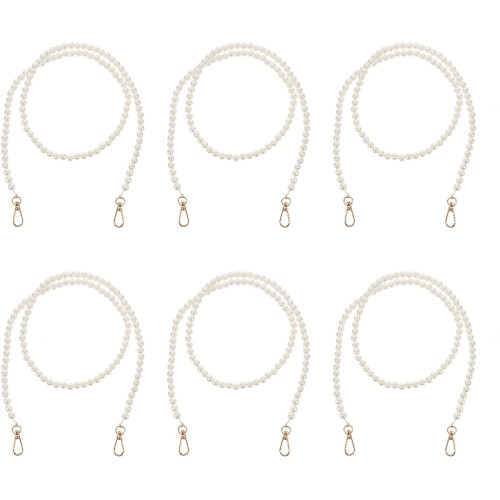 6Pcs Durable Pearl Bag Shoulder Chains Replacement Strap for DIY Purse 1