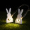 2Pcs White LED String Lights Wooden Rabbit Shape for Lighting Decor 8