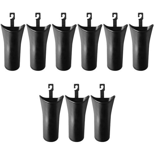 9Pcs Compact Black Plastic Umbrella Holder and Car Storage Buckets 2