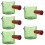 5Pcs Green Glass Milk Container with Wooden Handle for Kitchen 11