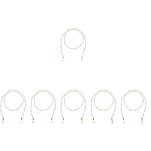 6Pcs Durable Pearl Bag Shoulder Chains Replacement Strap for DIY Purse 2