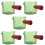 5Pcs Green Glass Milk Container with Wooden Handle for Kitchen 8