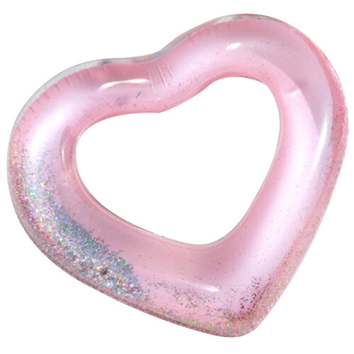 4Pcs Heart Swim Rings Durable Inflatable Pool Float Rings