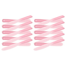 100Pcs Facial Silicone Spatulas Pink for Makeup Lotion and Skincare