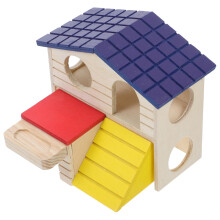 2Pcs Hamster Castle Wooden Nest Small Pet Hideout