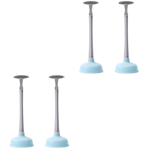 4Pcs Comfortable Handle Toilet Suction Cleaner Assorted Colors 2