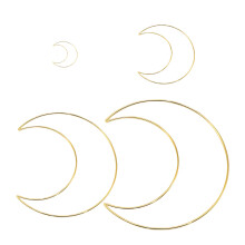 24Pcs Golden Metal Moon Dream Catcher Rings for DIY Crafts and Wreaths