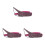 3Pcs Dark Red Guitar Straps Adjustable Durable Replacement 10