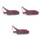 3Pcs Dark Red Guitar Straps Adjustable Durable Replacement 9