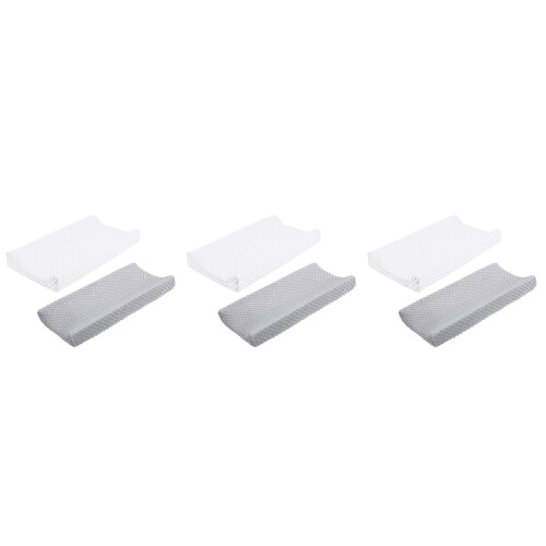 6Pcs Stretchy Changing Pad Covers Polyester Assorted 2