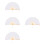 4Pcs White Bamboo Lace Folding Fans Lightweight Handheld Dance Props 7