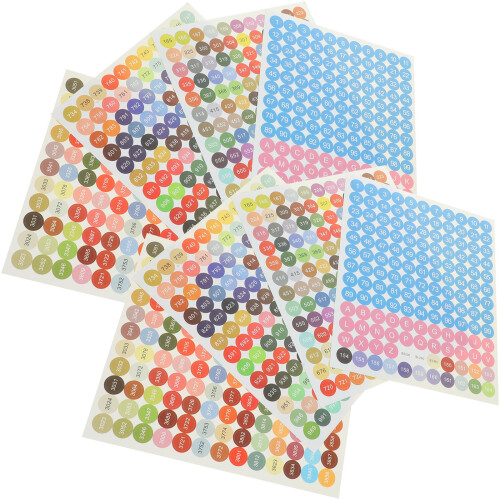 5Pcs Assorted Colorful Adhesive Number Decals for Label Marking 2