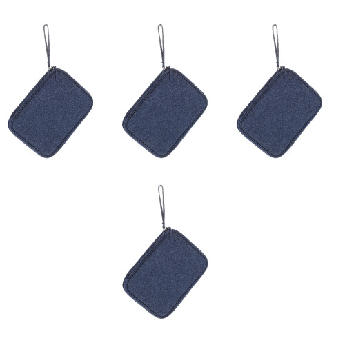 4Pcs Sturdy Navy Electronic Storage Bag Cable Organizer for Travel 2