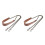 2Pcs Brown Replacement Strap with Metal Chain for Handbags 2