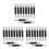 150Pcs Precision Eyeshadow Brush Kit White Double-Ended for Parties 8