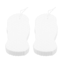 4Pcs White Body Bath Sponges Soft Baby Shower Supplies for Kids