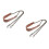 2Pcs Brown Replacement Strap with Metal Chain for Handbags 4