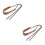 2Pcs Brown Replacement Strap with Metal Chain for Handbags 5