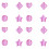 16Pcs Manicure Embossed Nail Mold Pink DIY Nail Art Frame Tools 5