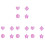 16Pcs Manicure Embossed Nail Mold Pink DIY Nail Art Frame Tools 2