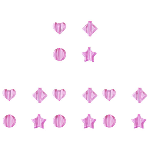 16Pcs Manicure Embossed Nail Mold Pink DIY Nail Art Frame Tools 1
