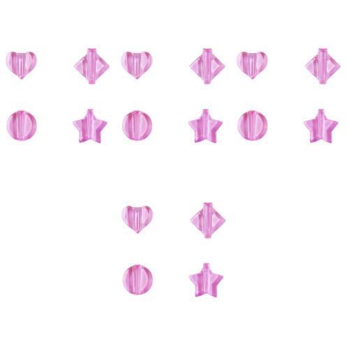16Pcs Manicure Embossed Nail Mold Pink DIY Nail Art Frame Tools 2