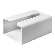 Caja de pañuelos de papel montada en la pared, Modelo S Blanco, 300 g
