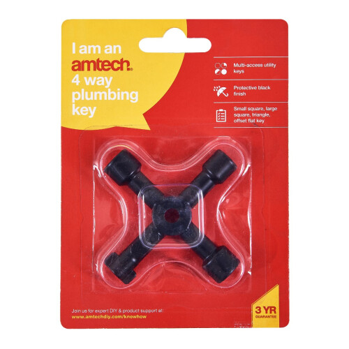 Amtech 4 Way Plumbing Key 2