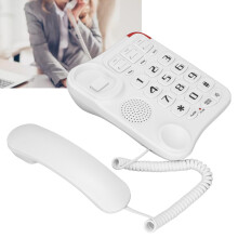 Big Button Phone with 3 Memory Keys, Amplified Sound, Corded White