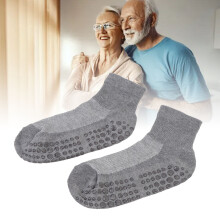 2 pares de calcetines con agarre ancho, transpirables, gris oscuro L