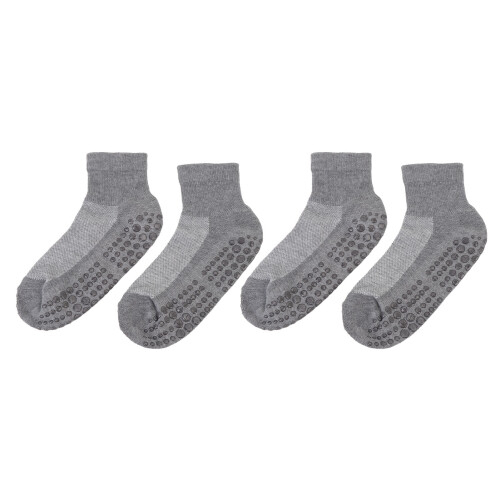 2 Paar weite Socken mit Grips L dunkelgrau 2