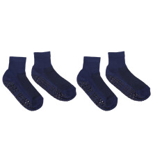 2 Paar breite rutschfeste atmungsaktive Socken Größe S dunkelblau