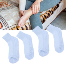 2 pares de calcetines anchos con agarre antideslizante azul talla S para personas mayores