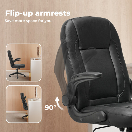 Ergonomic Office Computer Chair PU Leather Swivel 2