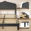 Levede Double Scalloped Linen Bed Frame 6