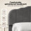 Levede Double Scalloped Linen Bed Frame 4