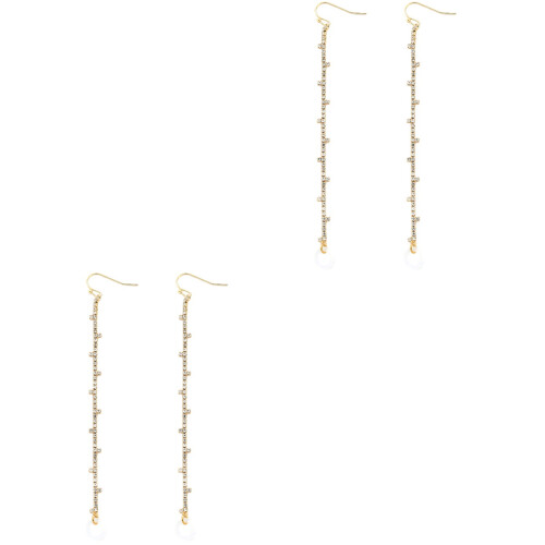 2Paires Boucles D'oreilles Anti-Perte Dorées Pour Écouteurs 2