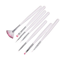 21Pièces Pinceaux Nail Art Multicolores Pour Détails Fins