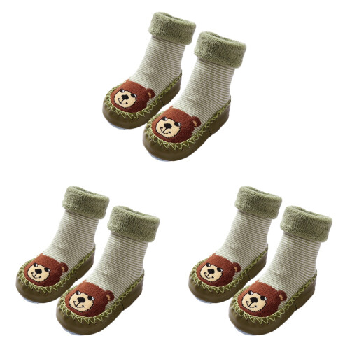 3Paires Anti- Doux Vert Cartoon 1