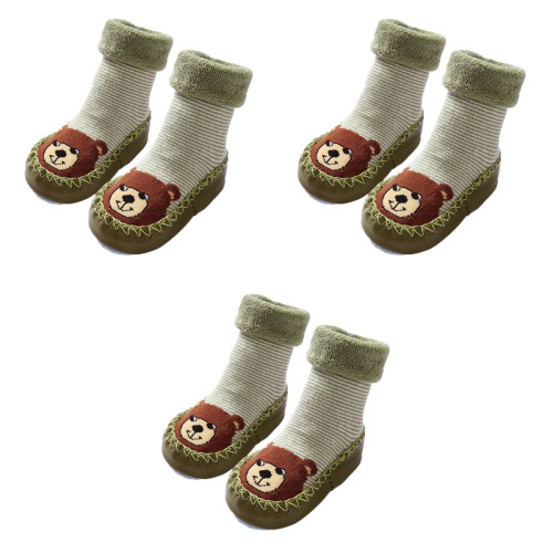 3Paires Anti- Doux Vert Cartoon 2