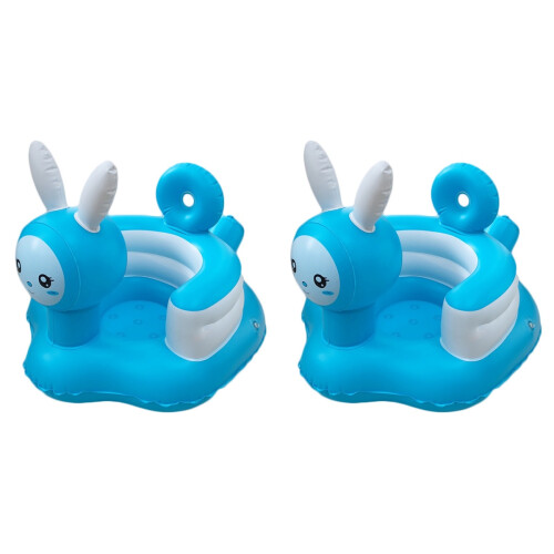 2Pièces Chaise Bébé Gonflable Pour Bain Sol Usage Polyvalent 1